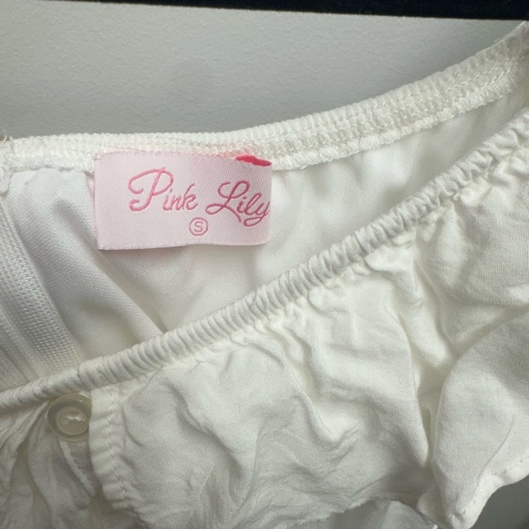 Pink Lily Strapless White Dress - Picture 2 of 3